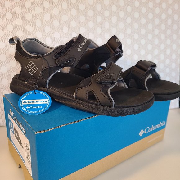 NEW - Columbia Men's 2 Strap Sport Sandal - Black - Size 8 - Picture 1 of 8